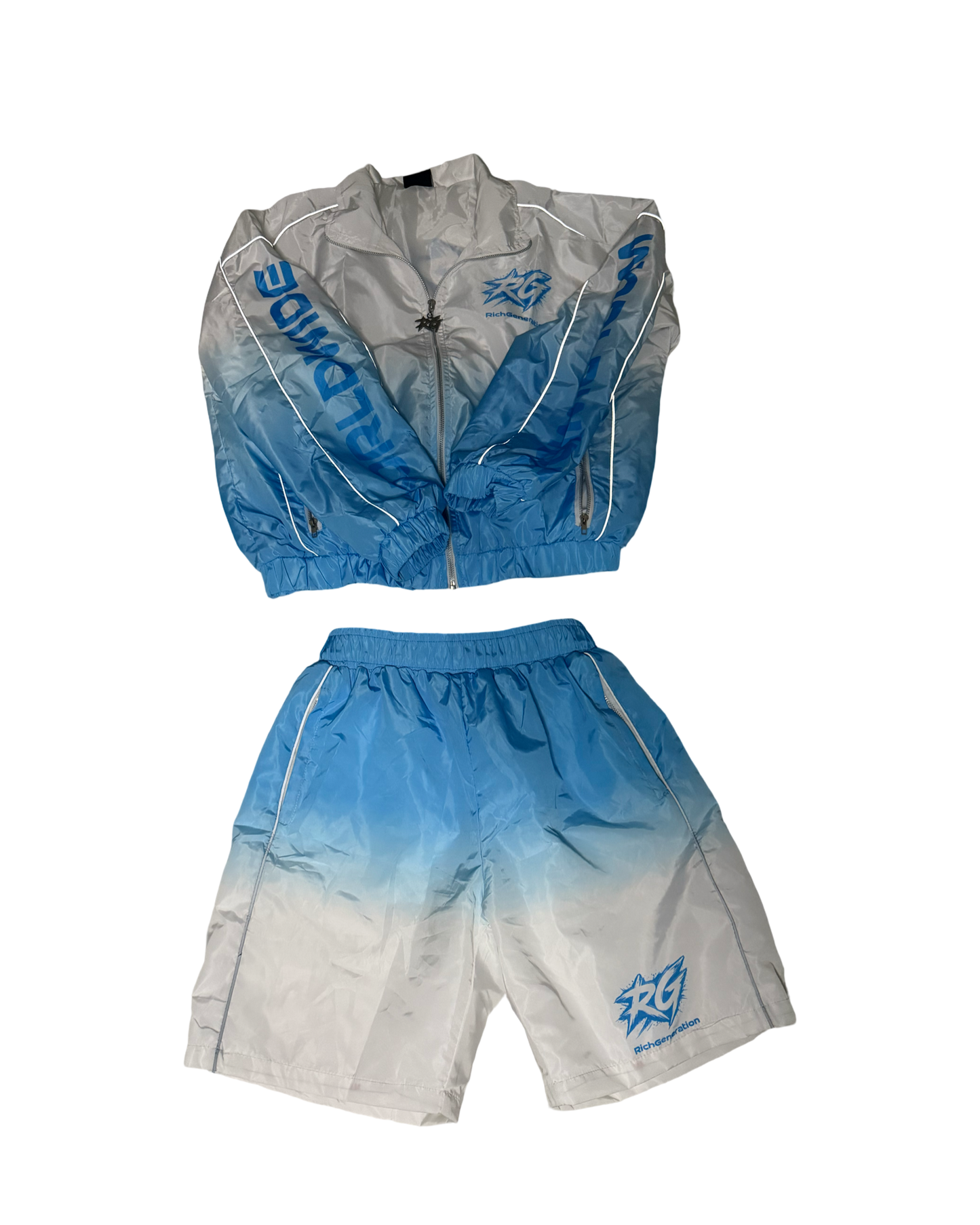 R1 Windbreaker Women’s White/Blue Set