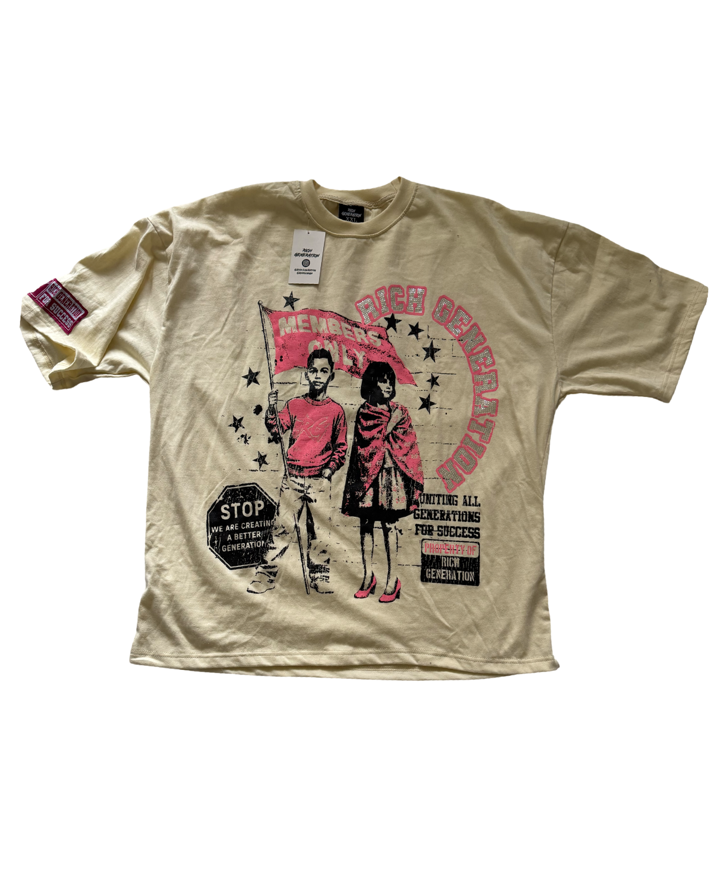Beige & Pink Unity Tee
